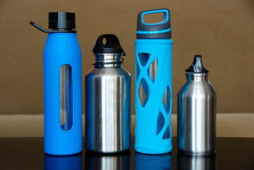 Water bottles; make sure you always have enough for cooking and drinking during your camping road trip